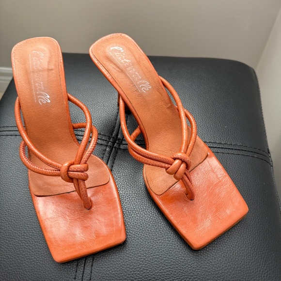 L'INTERVALLE Terracotta Strappy Heels - Picture 12 of 12
